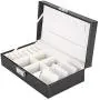 Cimenn Jewelry Box, Elegant PU Leather Solid Color Case Storage Organizer for Women Girls(Black) Cimenn Jewelry Box, Elegant PU Leather Solid Color Case Storage Organizer for Women Girls(Black)