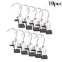 Justdolife 10PCS Hanging Laundry Hook Stainless Steel Heavy Duty Boot Hanger Clothes Pin