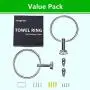 Towel Ring, Hand Towel Holder Ring Hanger for Bathroom Kitchen, Round Towel Rack Hook Rings with Wall Mounted Hardware, Silver Rustproof Polished 304 Stainless Steel (2 Pack, Drill Needed) Towel Ring, Hand Towel Holder Ring Hanger for Bathroom Kitchen, Round Towel Rack Hook Rings with Wall Mounted Hardware, Silver Rustproof Polished 304 Stainless Steel (2 Pack, Drill Needed)