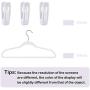 Trgowaul Velvet Hangers Clips 60 Pack, Pants Hangers Velvet Clips, Strong Finger Clips Perfect for Thin Velvet Hangers (White 60 pc)