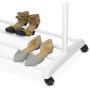 Whitmor Deluxe Adjustable Garment Rack - Rolling Clothes Organizer - White and Chrome