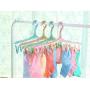 Cabilock Clothes Hanger 4pcs Creative 8 Clips Wind Buckle Multi-Purpose Hanger Plastic Clothes Drying Rack Socks Underwear Drying Rracks(Assorted Color)