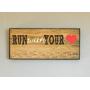 Race Medal Holder/Running Medal Hanger - RUN WITH YOUR HEART. Wood Wall Mounted Medal Organizer. CUSTOMIZATION Available