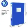 File Boxes Plastic with Lid, Plastic File Boxes Storage, Archive Boxes Office Organizer, Files Project Full 35mm 55mm 75mm Deep Capacity (Color : Blue, Size : 75mm)