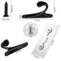XYCING Coat Hook Hat Hooks with Non-Trace No Drilling Self Adhesive Hanging Nails, Clothing Hook Coat Hanger Entryway Hooks with Two Installtion Way (3 Packs, Flat Black)
