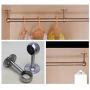 Reekey 4 Pack Clothes Hanger Hanging Tube Base Curtain End Bracket Support Kitchen Organizer (0.75")