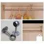 Reekey 4 Pack Clothes Hanger Hanging Tube Base Curtain End Bracket Support Kitchen Organizer (0.75") Reekey 4 Pack Clothes Hanger Hanging Tube Base Curtain End Bracket Support Kitchen Organizer (0.75")
