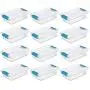Sterilite Mini Clip Plastic Storage Boxes Clear w/Blue Aquarium Latches (30 Pack) Sterilite Mini Clip Plastic Storage Boxes Clear w/Blue Aquarium Latches (30 Pack)