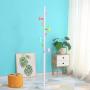 MEIDUO Kids Standing Coat Rack Entryway Coat Tree Coat Rack Stand Hanger Hat Holder Solid Wood Base Jacket,Hat,Clothes,Scarves,Handbags,Umbrella (Color : White)