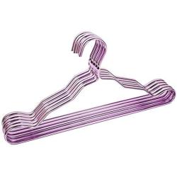 BestBang 20 Pcs Aluminum Alloy Clothes Hanger,Suit Hangers,Anti-slip Skirt Hangers (Purple)