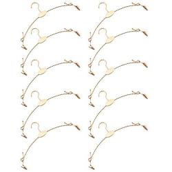 Exttlliy Metal Underwear Bra Rack Durable Fashion Children Clothes Hangers Hook Lingerie Shop Display Hanger Clips (Rose Gold, 10PCS)