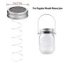 Cynzia Solar Mason Jar Lid Lights, 8 Pack 20 LED Waterproof Fairy Star Firefly String Lights with 8 Hangers (Jar Not Included), for Mason Jar Lantern Table Garden Wedding Party Decor (Cold White)