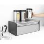 Brabantia Fall Front Bread Boxes - Brilliant Steel with Black Sides, 163463