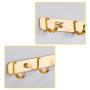 Cxjff Wall-Mounted Coat Rack Clothes Hat Stand Hanger Holder Decoration 6 Hooks Space Aluminum, 45 4 1.8CM (Color : Gold)