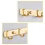 Cxjff Wall-Mounted Coat Rack Clothes Hat Stand Hanger Holder Decoration 6 Hooks Space Aluminum, 45 4 1.8CM (Color : Gold)