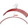 Mawa Euro Series Light Thin Non-Slip Space Saving Clothes Hanger Style 40/P, Set of 10, Red Pack of 10 10 Piece