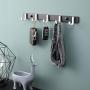 WMWJDQY Over The Door Hook Hanger,Wall Mounted Coat Rack,Clothes Hooks Hat Wall Mounted Hook for Kitchen Bathroom Bedroom,Black,Black,6Hooks