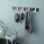 WMWJDQY Over The Door Hook Hanger,Wall Mounted Coat Rack,Clothes Hooks Hat Wall Mounted Hook for Kitchen Bathroom Bedroom,Black,Black,6Hooks