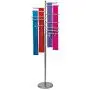 Lynk Floor Standing Pivoting Scarf, Belt, Jewelry Holder - Accessory Organizer Rack - Platinum