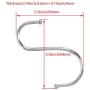 MroMax Metal S Hooks 2.52'' x 2.52''(L x W), S Shaped Hook Hangers for Kitchen Bathroom Bedroom Storage Room Office Outdoor Multiple Uses, Silver 8pcs