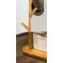 XIAOLONG Standing Solid Wood Coat Rack Stand Tree-Shaped Display Clothes Hanger with Hooks and Solid Disc Base for Clothes Scarves and Hats