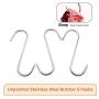 ZUZZEE 10 Inch Meat Hooks 10mm Heavy Duty S-Hooks Stainless Steel Butcher Hooks Meat Processing for Smoker Poultry Hanging BBQ Grill Cooking Hook Tool (3 Pack) ZUZZEE 10 Inch Meat Hooks 10mm Heavy Duty S-Hooks Stainless Steel Butcher Hooks Meat Processing for Smoker Poultry Hanging BBQ Grill Cooking Hook Tool (3 Pack)