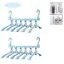HJYPYJ Magic Hanger,PP Double Hook Folding Hanger,Space-Saving Organizer Hangers,for Balcony,Wardrobe Stable/Blue / 6 pcs HJYPYJ Magic Hanger,PP Double Hook Folding Hanger,Space-Saving Organizer Hangers,for Balcony,Wardrobe Stable/Blue / 6 pcs