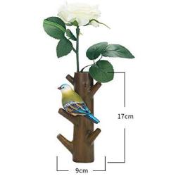 Wall Hooks,Coat Hooks Wall Mounted Bird Wall Mount Coat Hooks with a Fake Flower Creative Resin Wall Hooks Hanger Decor Clothes Hat Towel Keys Hook Rack Entryway Bathroom Kitchen Organizer for Entrywa