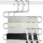 S-Type Multi-Purpose Pants Hangers Space Saving, Stainless Steel Magic Closet Hangers for Jeans Scarf Tie Clothes (3pcs) S-Type Multi-Purpose Pants Hangers Space Saving, Stainless Steel Magic Closet Hangers for Jeans Scarf Tie Clothes (3pcs)