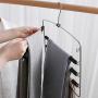 Pants Hangers 5 Layers Stainless Steel Non-Slip Rack Starcy Padded Swing Arm Space Saving Clothes Slack Hangers Closet Storage Organizer