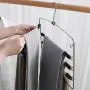 Pants Hangers 5 Layers Stainless Steel Non-Slip Rack Starcy Padded Swing Arm Space Saving Clothes Slack Hangers Closet Storage Organizer Pants Hangers 5 Layers Stainless Steel Non-Slip Rack Starcy Padded Swing Arm Space Saving Clothes Slack Hangers Closet Storage Organizer