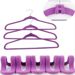 LFSHYP Clothes Hangers 10pcs/Set Clothes Hanger ABS Closet Organizer Pile Coating Mini Flocking Coat Hooks Closet Organizer Clothes Hanger