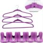 LFSHYP Clothes Hangers 10pcs/Set Clothes Hanger ABS Closet Organizer Pile Coating Mini Flocking Coat Hooks Closet Organizer Clothes Hanger