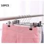 10PCS New Hangers for Clothes Stainless Steel Clip Stand Hanger Pants Skirt Kid Clothes Adjustable Pinch Grip Cabide