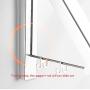 Clothesline Foldable Drying Rack, Invisible Hanger, Storage Rack, Suitable for Bathroom, Balcony, Laundry Room, Material Space Aluminum