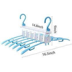 Yuqianjin 16.5inch Magic Hangers Suit Clothes Hangers，Foldable Rotary Multi-Function Drying Rack Space Saving Clothes Hangers (Color : White)