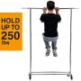 HOUSE DAY Portable Clothing Garment Rack Heavy Duty Rolling Clothes Rack Collapsible Clothing Rack-Commercial Grade