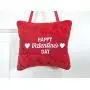 Happy Valentines Day Door Hanger Pillow Hearts Red White Repurposed Decorative