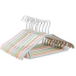 Clothes Hanger Pack of 20 Plastic Closet Organizer Hangers-4321cm with Extra Wide Shoulder Suitable for Indoor and Outdoor Pants Hangers (Color : Random, Size : 4321cm)