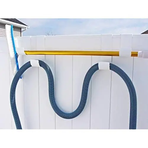 MIDE Products 2-10-WHT Slip-on Fence Hooks, White, Pair