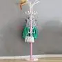 ZXUE Hanger Floor Bedroom Coat Single Rack Household Clothes Rack Single Single Pole Hanger Multi-Function Shelf (Color : E)