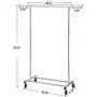 SONGMICS Clothes Rack on Wheels, Heavy Duty Garment Rack with Extendable Hanging Rail, Holds up to 200 lb, Collapsible Clothing Rack UHSR13S SONGMICS Clothes Rack on Wheels, Heavy Duty Garment Rack with Extendable Hanging Rail, Holds up to 200 lb, Collapsible Clothing Rack UHSR13S