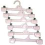 Set of 6 3 x 10 Plastic Clip Clothes Hangers