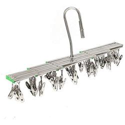 HDWY Stainless Steel 35 Clips Folding Underwear Hanging Bra Sock Laundry Hanger Drying Clothes Rack Dryer