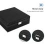 Procase Jewelry Boxes Organizer for Women Girls, Two Layer Jewelry Display Storage Holder Case for Necklace Earrings Bracelets Rings Watches -Black