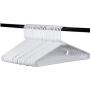 White Plastic Clothes Hangers | The Best Choice Everyday Standard Suit Clothe Hanger Target Set | Bulk Beauty Closet Room Pack | Adult Clothing Drying Rack Dress Form Shirt Coat Hangers with J Hooks