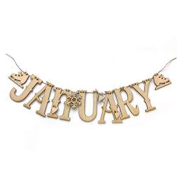 ADORNit, DIY Wood Swag Banner Hanger, Home Decoration - January