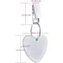 Gejoy Tablecloth Weights Hangers Heart Shape Stone Table Cloth Weights with Stainless Steel Clips White Heart Stone Tablecloth Weights Clips, 8 Packs