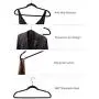 VEEYOO Premium Velvet Suit Hangers - Heavy Duty, Ultra Thin, Non Slip & Space Saving Clothes Hangers 360 Degree Chrome Swivel Hook Velvet Hangers for Coat Suit Shirt Dress Pants (Set of 50 PCS, Black) VEEYOO Premium Velvet Suit Hangers - Heavy Duty, Ultra Thin, Non Slip & Space Saving Clothes Hangers 360 Degree Chrome Swivel Hook Velvet Hangers for Coat Suit Shirt Dress Pants (Set of 50 PCS, Black)