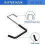 POETISKE Rafter Hook Ladder Bike Hanger Garage Storage Organizer Vinyl Coated Black 4PACK